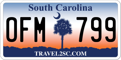SC license plate OFM799