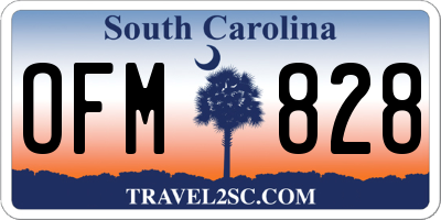 SC license plate OFM828