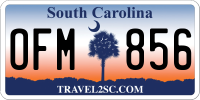 SC license plate OFM856