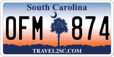 SC license plate OFM874