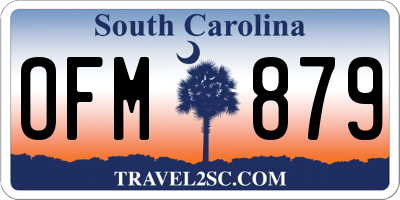 SC license plate OFM879