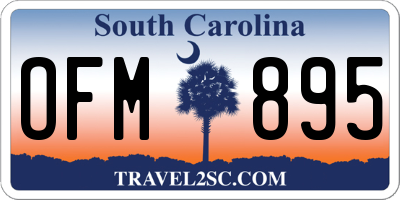 SC license plate OFM895