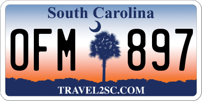SC license plate OFM897