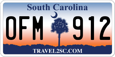 SC license plate OFM912