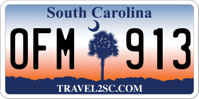 SC license plate OFM913