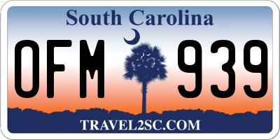 SC license plate OFM939