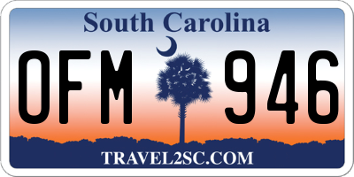 SC license plate OFM946