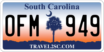 SC license plate OFM949
