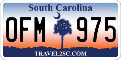 SC license plate OFM975