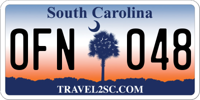 SC license plate OFN048