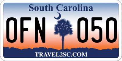 SC license plate OFN050