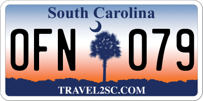 SC license plate OFN079