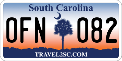 SC license plate OFN082