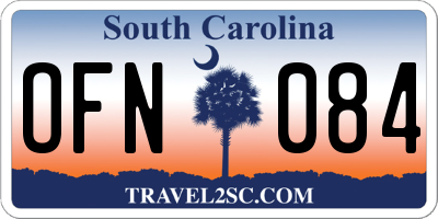SC license plate OFN084