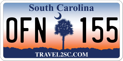 SC license plate OFN155