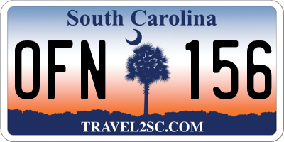 SC license plate OFN156