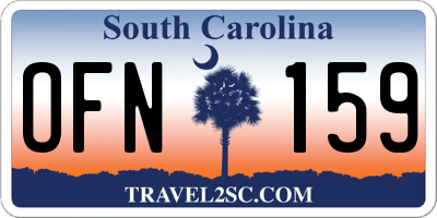 SC license plate OFN159
