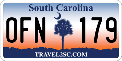 SC license plate OFN179