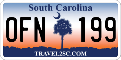 SC license plate OFN199