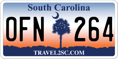 SC license plate OFN264