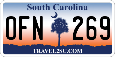 SC license plate OFN269