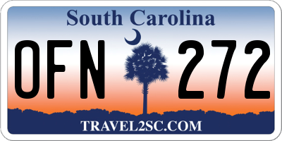 SC license plate OFN272