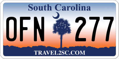 SC license plate OFN277