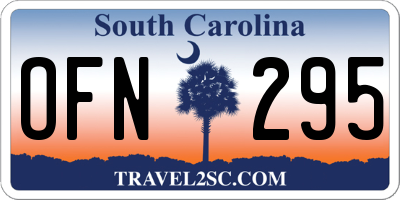 SC license plate OFN295