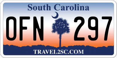 SC license plate OFN297