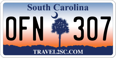 SC license plate OFN307