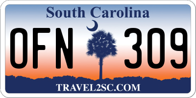 SC license plate OFN309