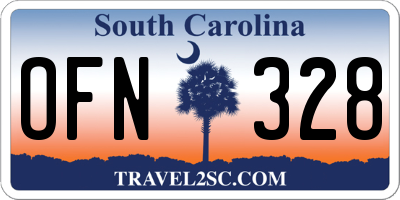 SC license plate OFN328