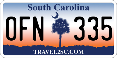 SC license plate OFN335