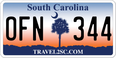 SC license plate OFN344