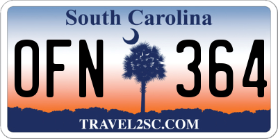 SC license plate OFN364