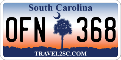 SC license plate OFN368
