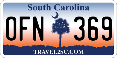 SC license plate OFN369