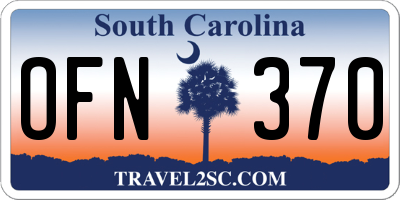 SC license plate OFN370
