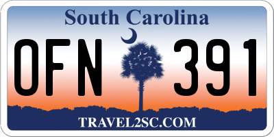 SC license plate OFN391