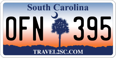 SC license plate OFN395