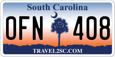 SC license plate OFN408