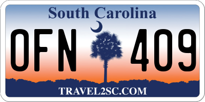 SC license plate OFN409