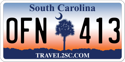 SC license plate OFN413