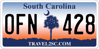 SC license plate OFN428