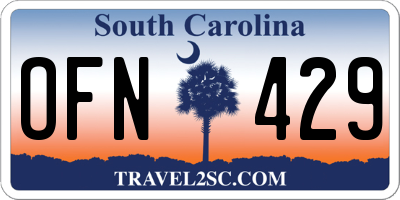 SC license plate OFN429