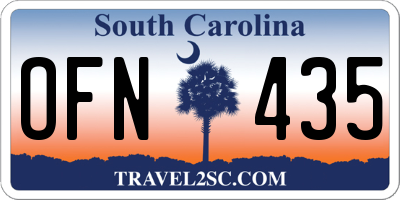 SC license plate OFN435