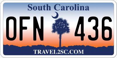 SC license plate OFN436