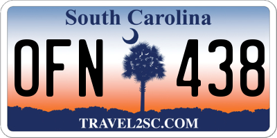 SC license plate OFN438