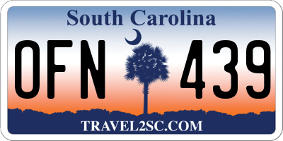 SC license plate OFN439