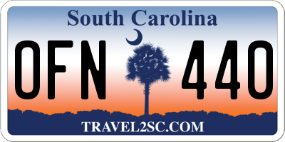 SC license plate OFN440
